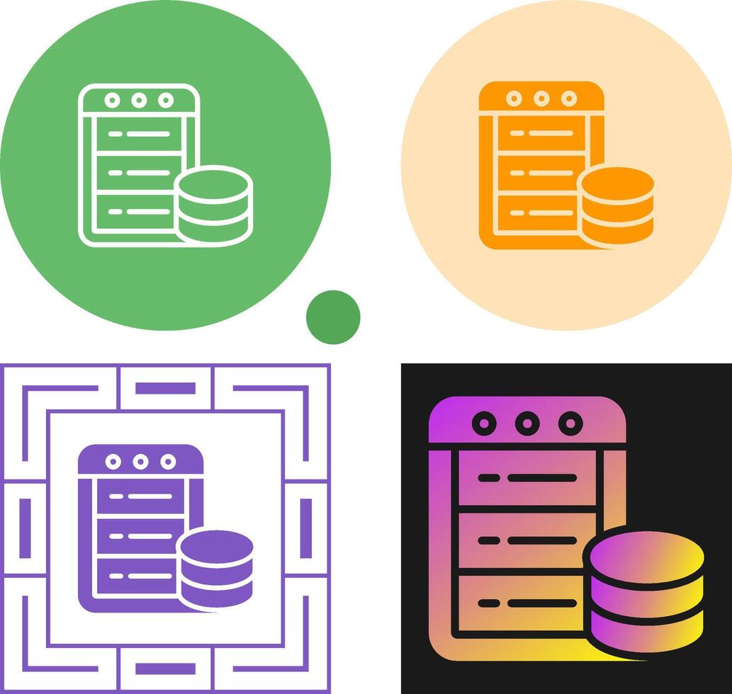 icône de vecteur de base de données