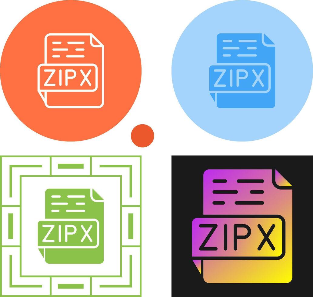 zipx vecteur icône