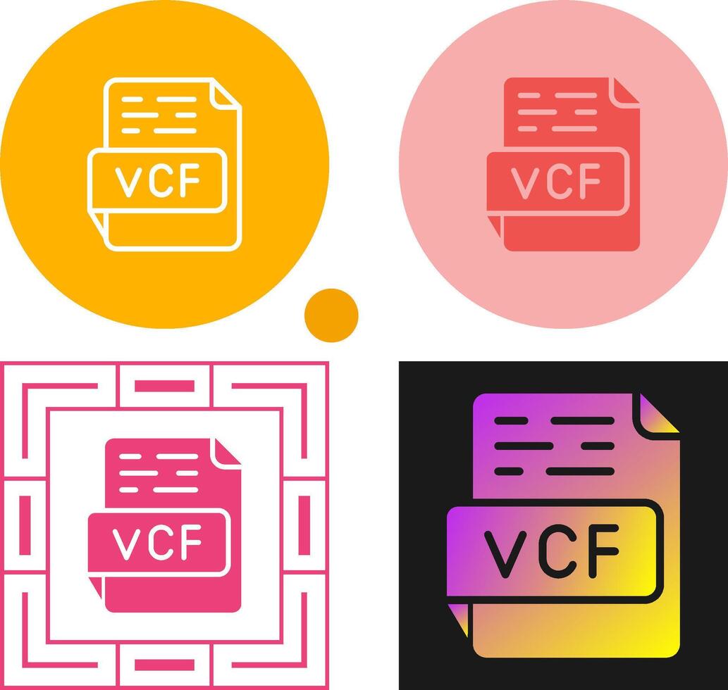 vcf vecteur icône