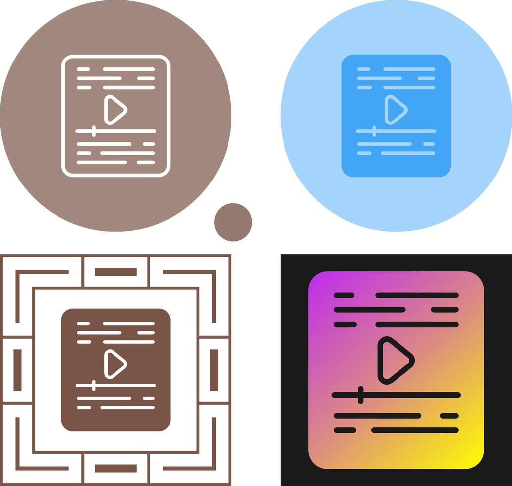 icône de vecteur vidéo