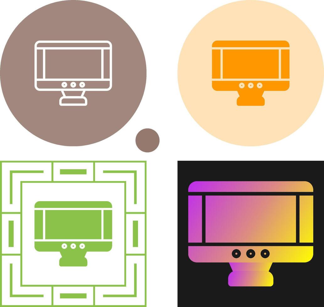 icône de vecteur de moniteur