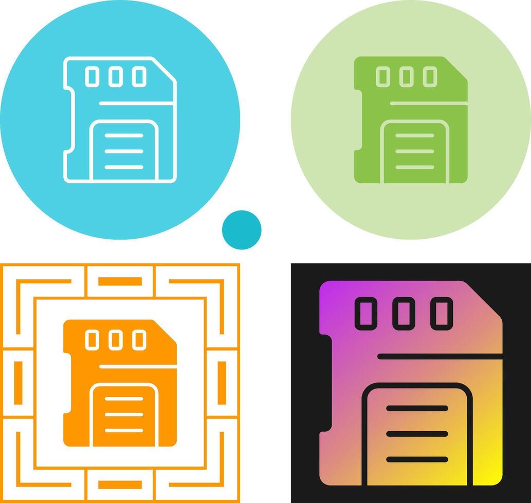 icône de vecteur de carte sd