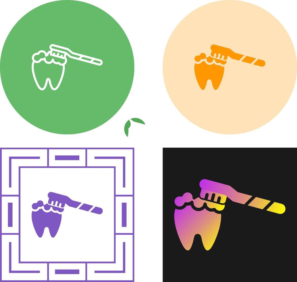 brossage les dents vecteur icône