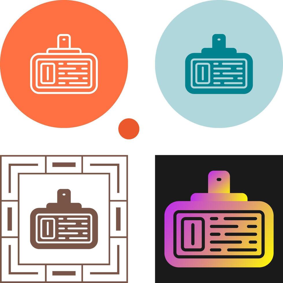 icône de vecteur de carte d'identité