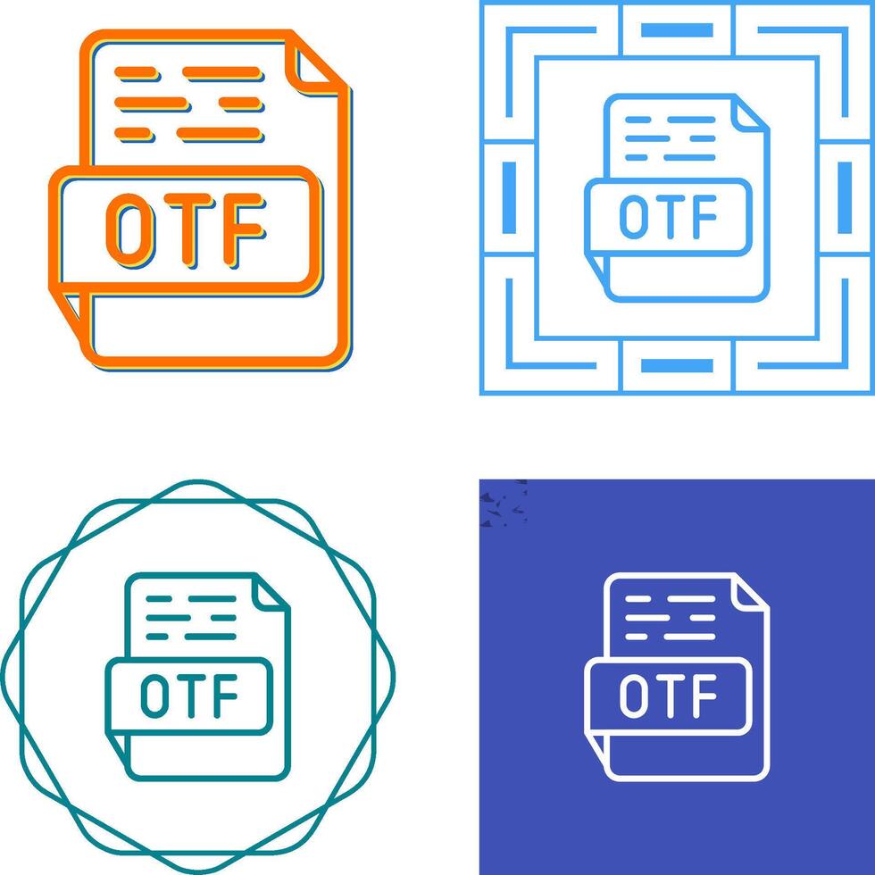 otf vecteur icône