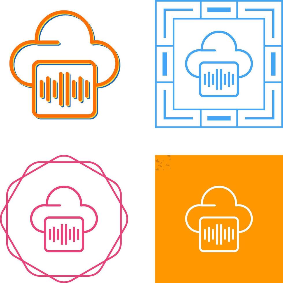 l'audio hébergement vecteur icône