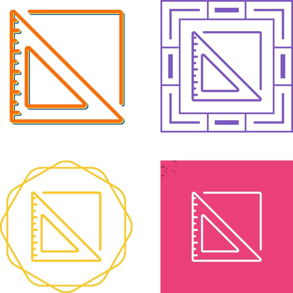 icône de vecteur de règle triangulaire