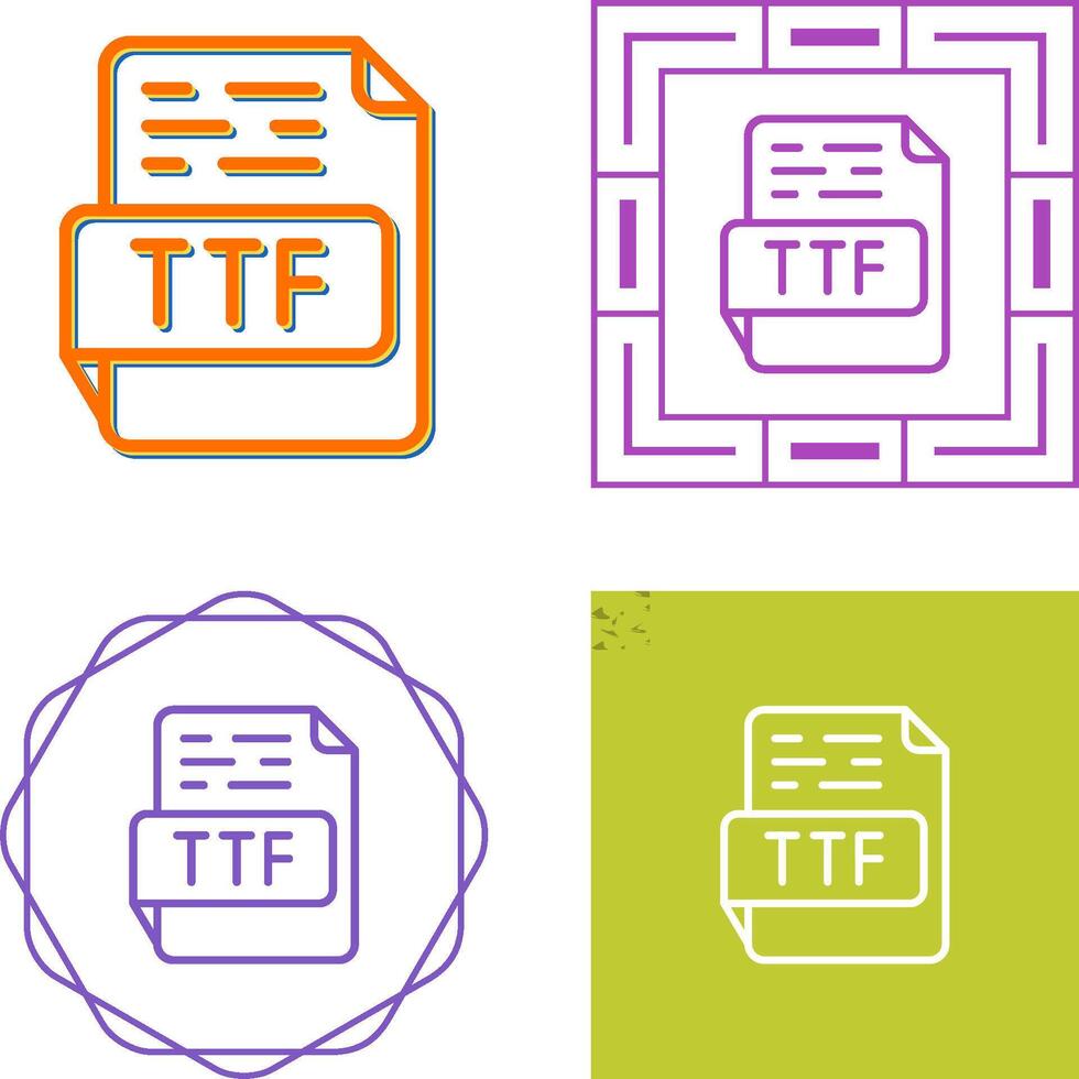 ttf vecteur icône