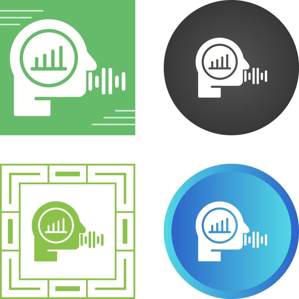 voix analytique vecteur icône