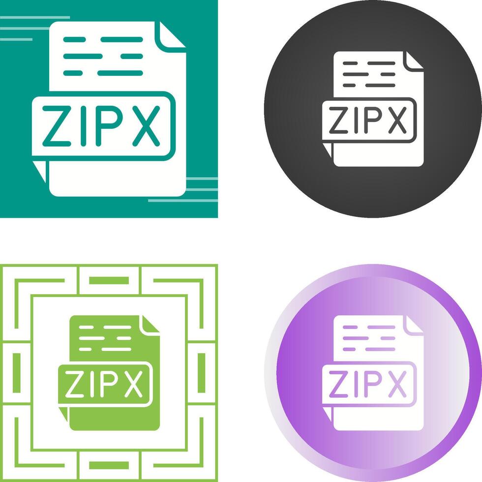 zipx vecteur icône