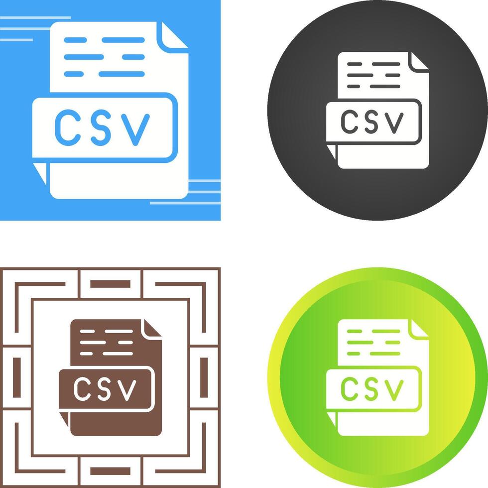 icône de vecteur csv