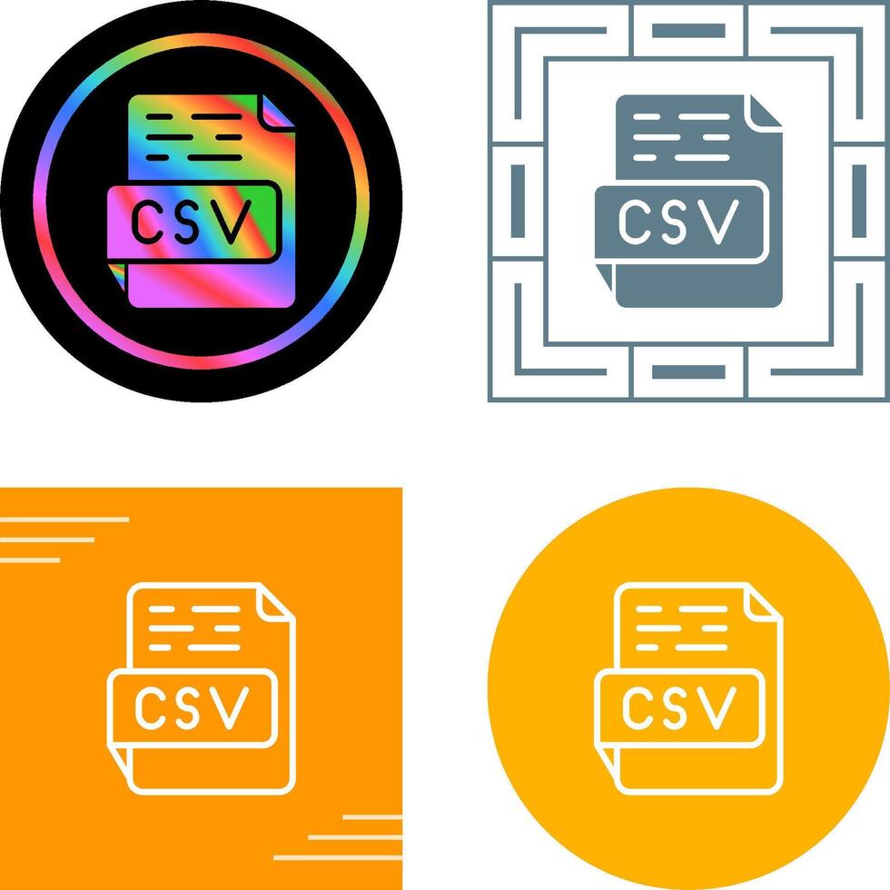 icône de vecteur csv