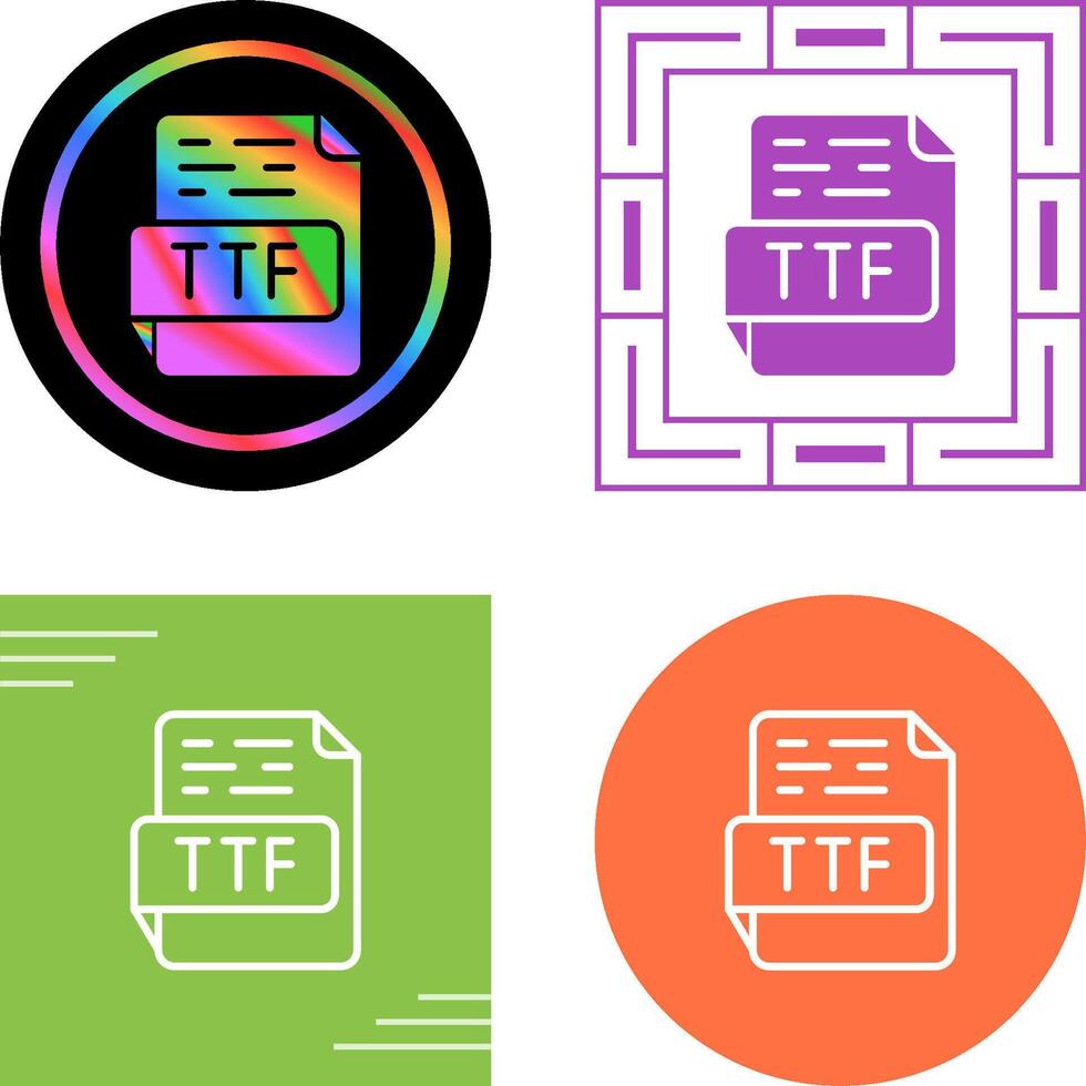 ttf vecteur icône