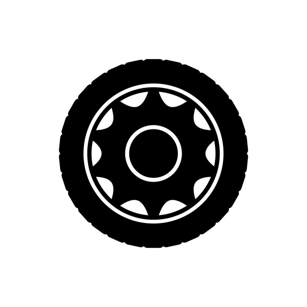voiture roue icône vecteur. roue illustration signe. pneu un service symbole ou logo. vecteur