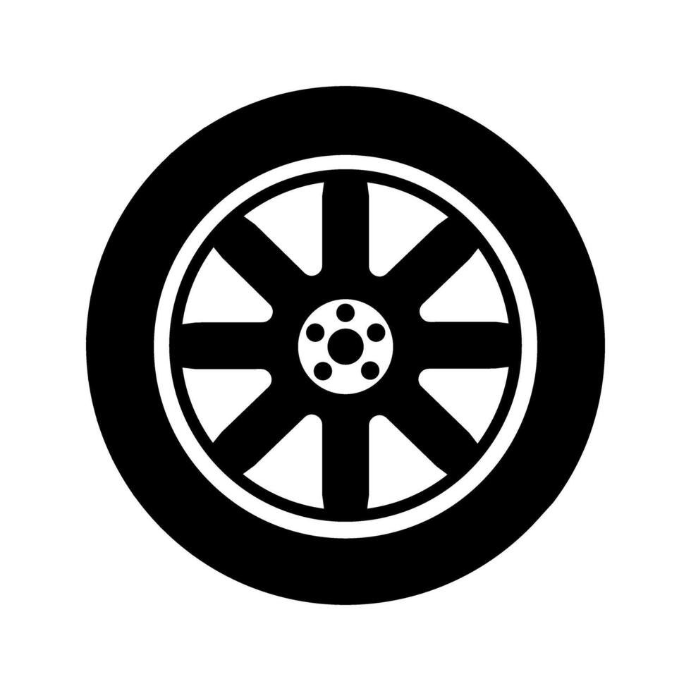 voiture roue icône vecteur. roue illustration signe. pneu un service symbole ou logo. vecteur