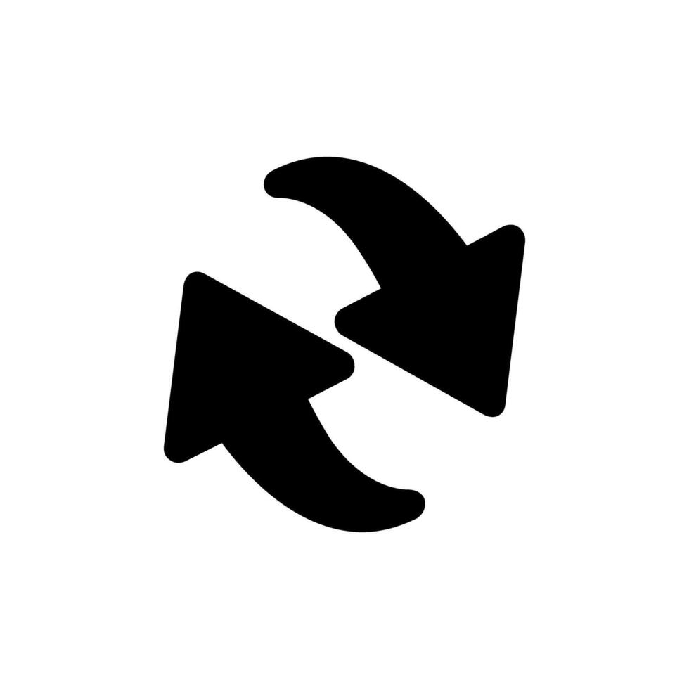 recharger icône vecteur. réinitialiser illustration signe. mise à jour symbole ou logo. vecteur
