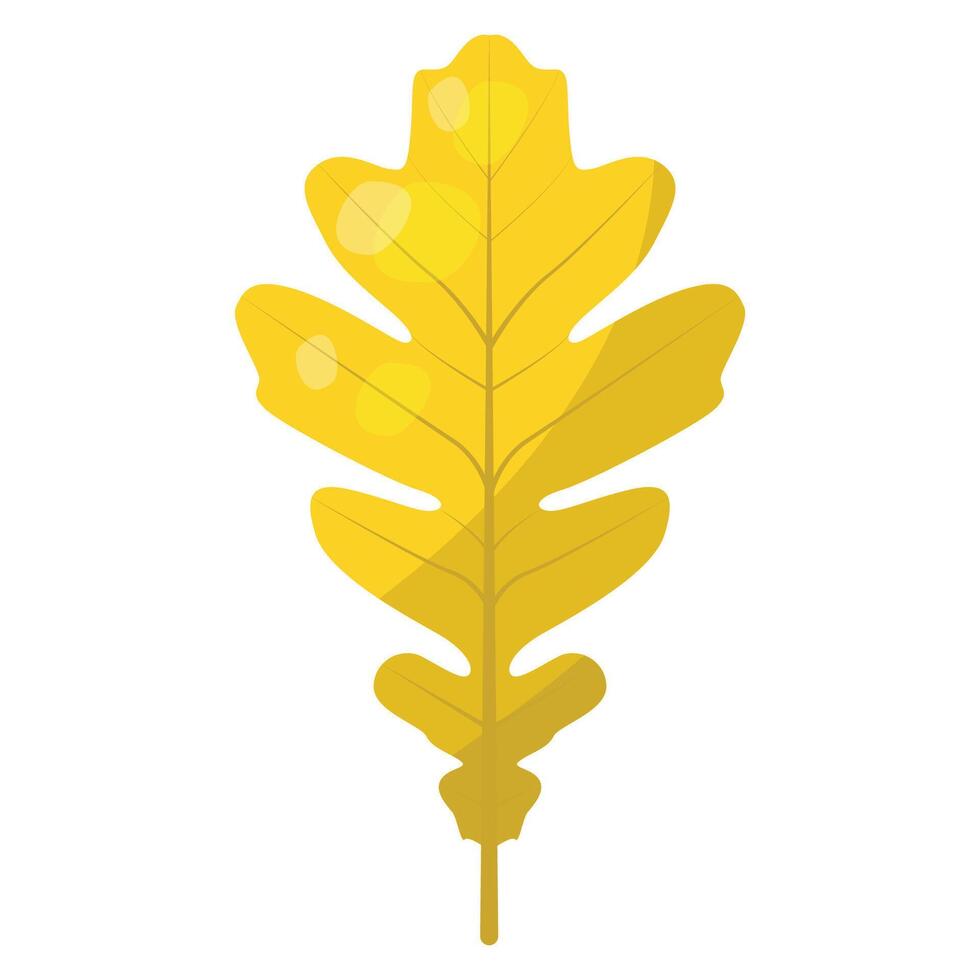 chêne feuille avec Jaune Couleur spécial l'automne vecteur