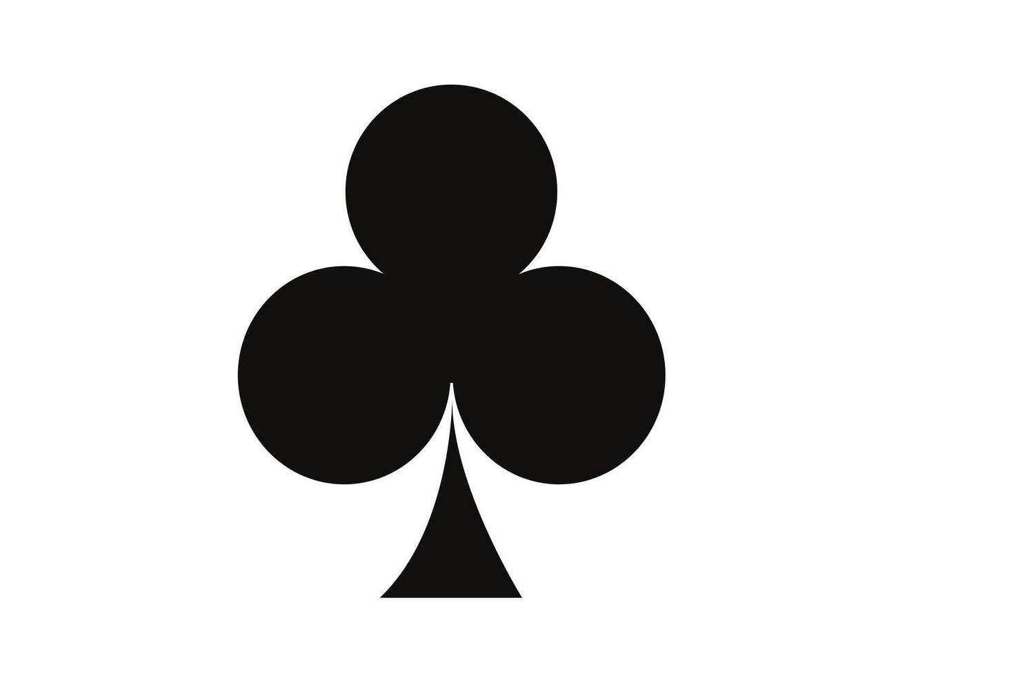 clubs symbole, logo noir plat, sur blanc Contexte isolé vecteur