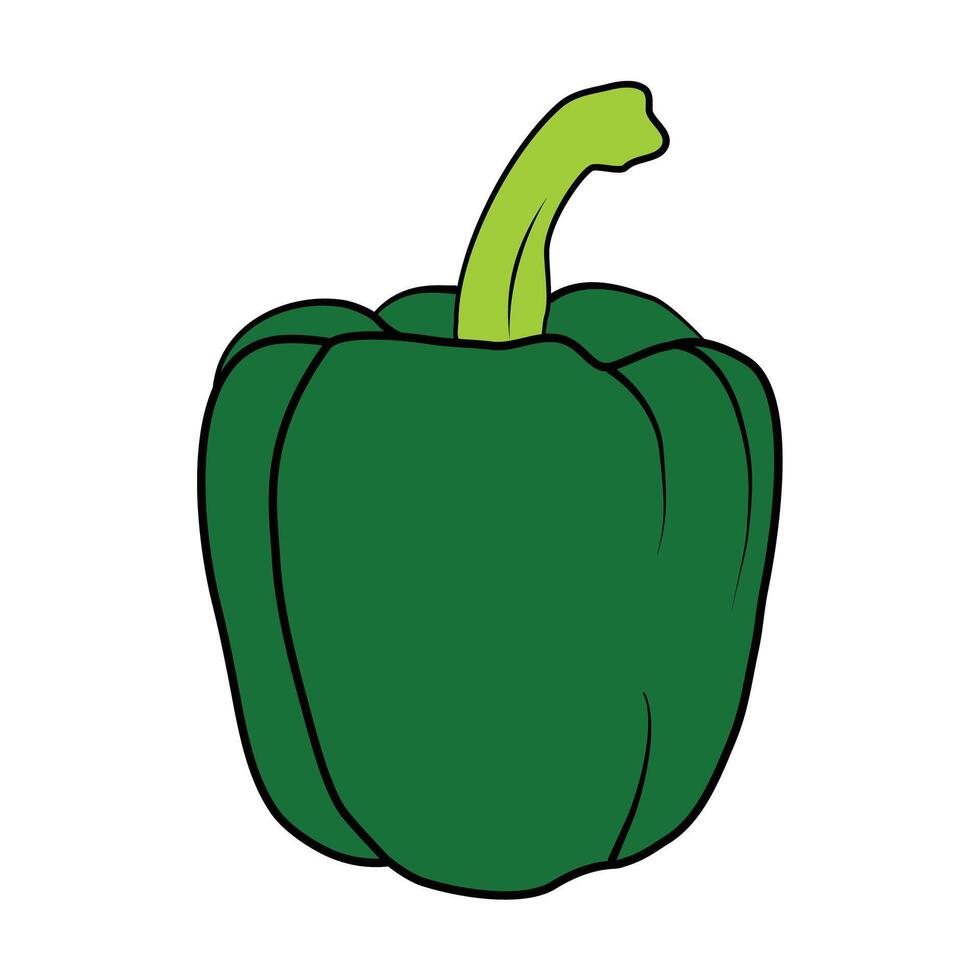 vert poivre. Frais des légumes icône. vert bulgare cloche poivrons, paprika. vecteur illustration eps dix.