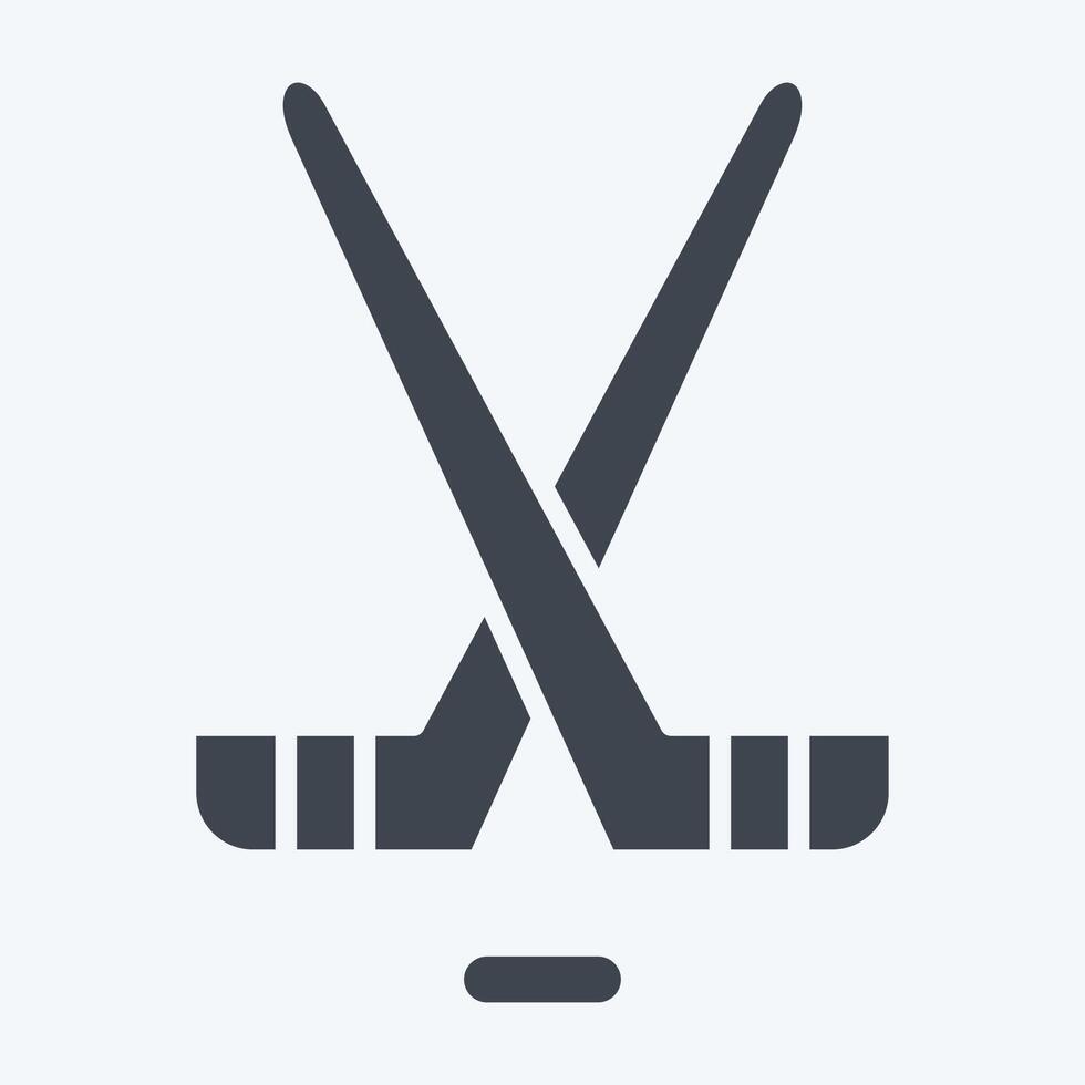 icône le hockey. en relation à le hockey des sports symbole. glyphe style. Facile conception modifiable vecteur
