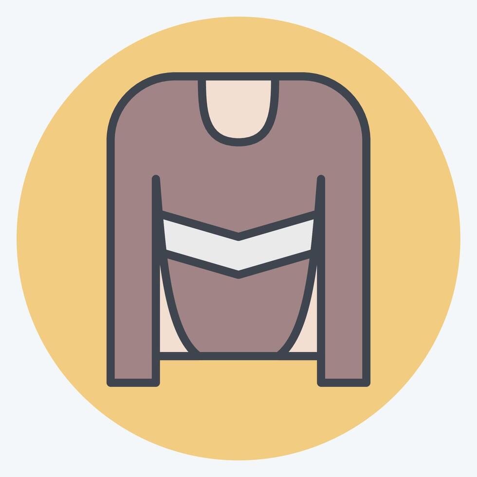 icône le hockey Jersey. en relation à le hockey des sports symbole. Couleur camarade style. Facile conception modifiable vecteur