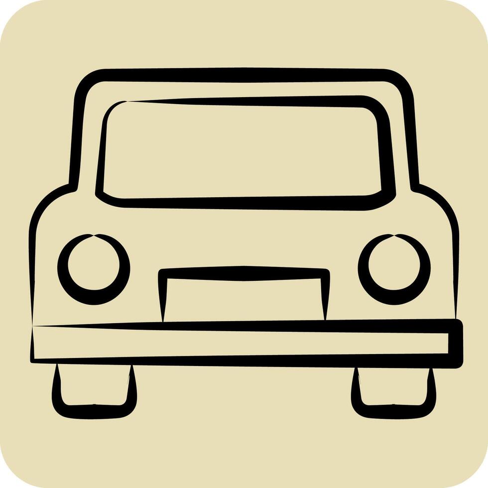 icône taxi. en relation à loisir et Voyage symbole. main tiré style. Facile conception illustration. vecteur