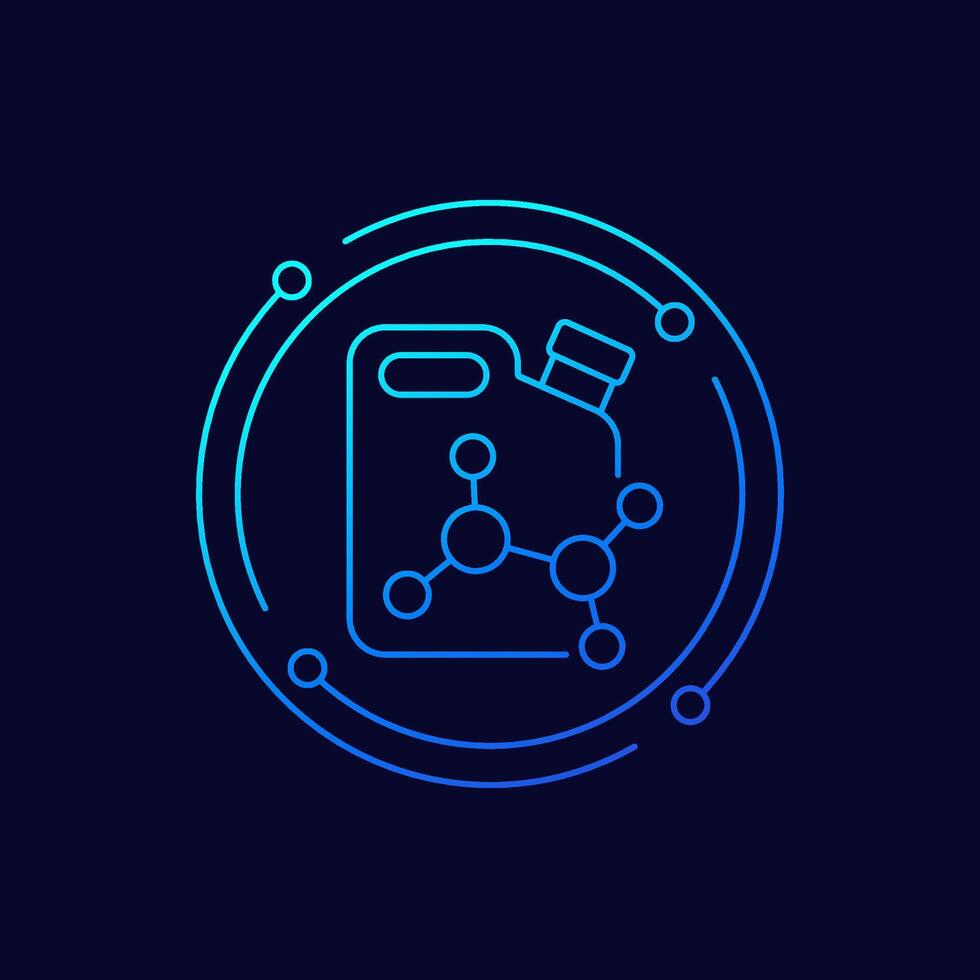 synthétique pétrole icône, linéaire conception vecteur