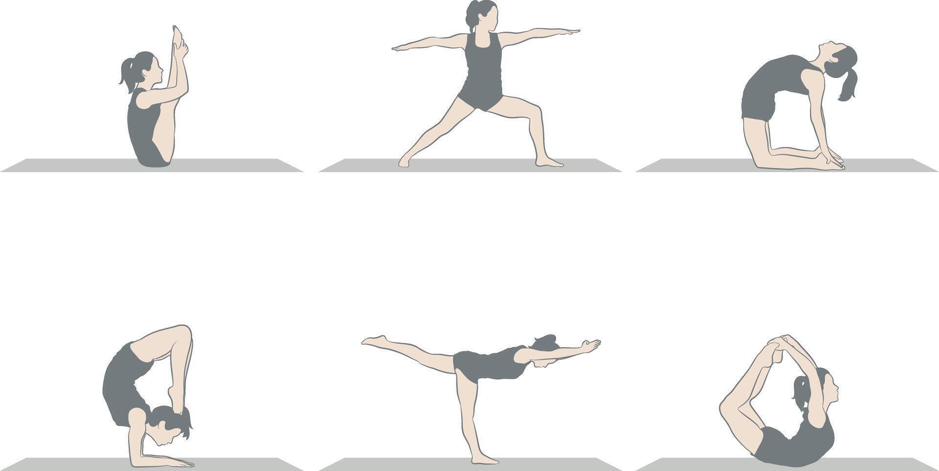 femme faire yoga pose illustration. vecteur