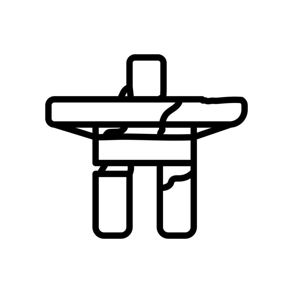 le inukshuk icône dans vecteur. logotype vecteur