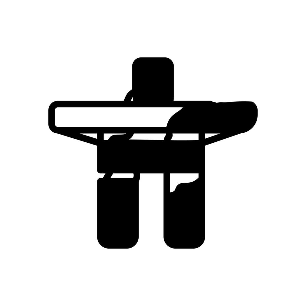 le inukshuk icône dans vecteur. logotype vecteur