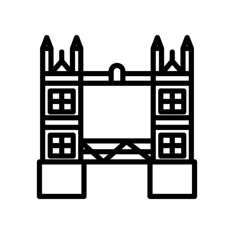 la tour pont icône dans vecteur. logotype vecteur