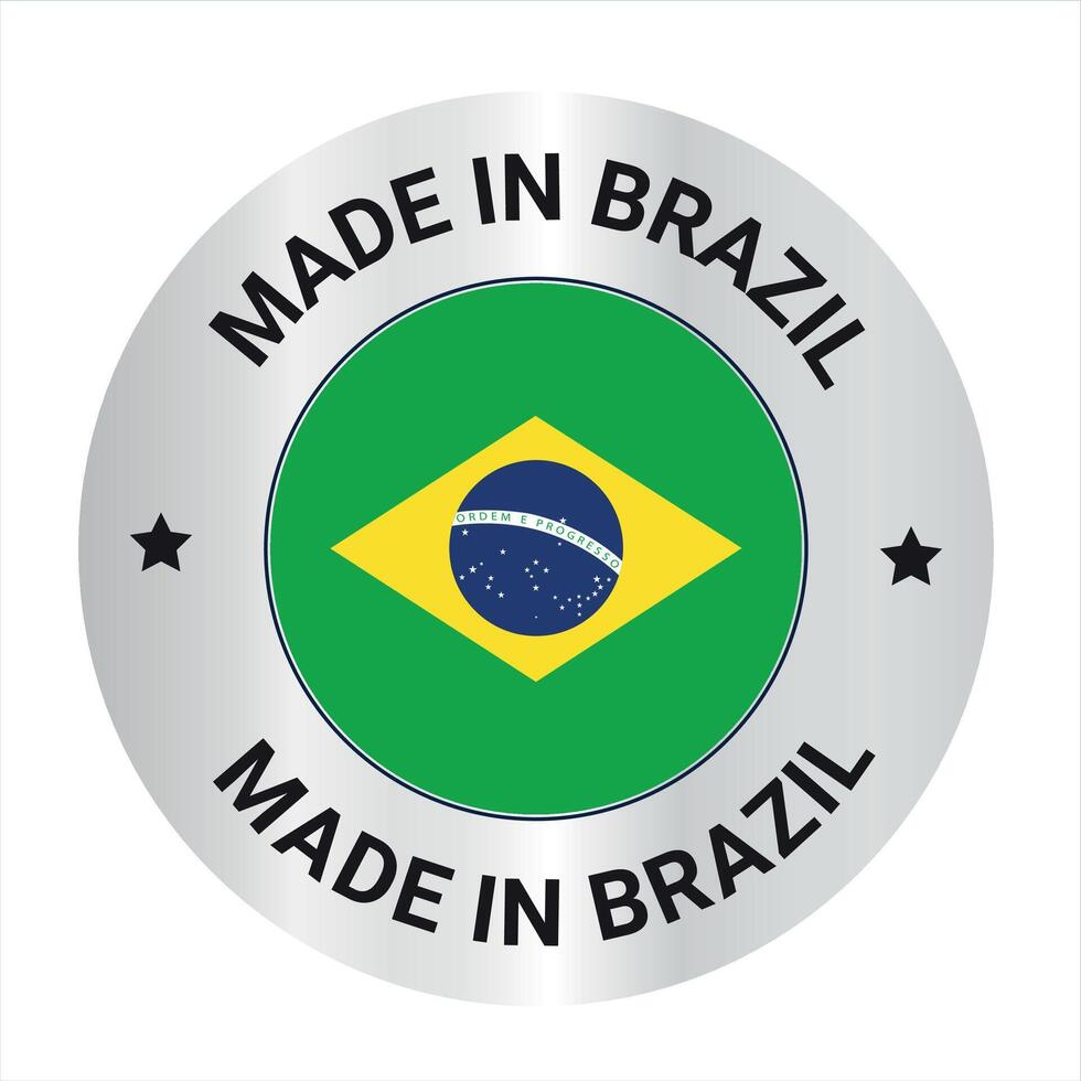 fabriqué dans Brésil vecteur logo, symbole et badges