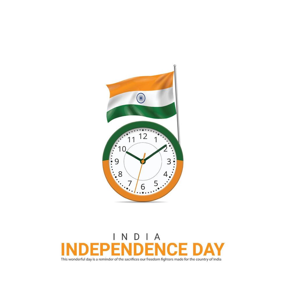 indépendance journée de Inde. indépendance journée Créatif conception pour social médias Publier vecteur