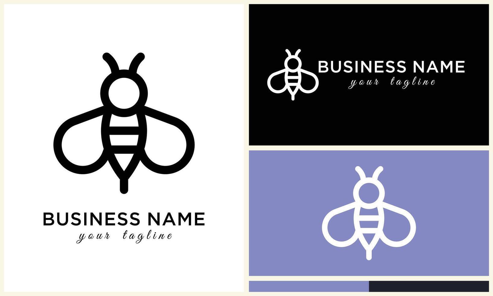 silhouette vecteur abeille logo modèle