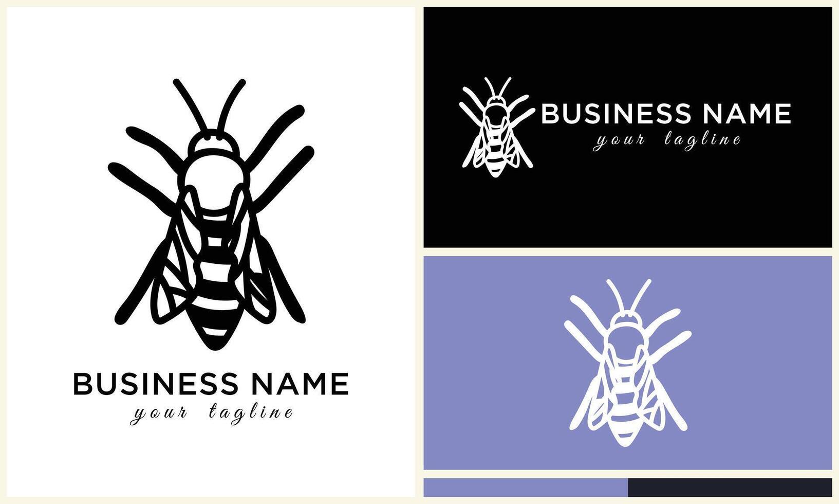 silhouette vecteur abeille logo modèle