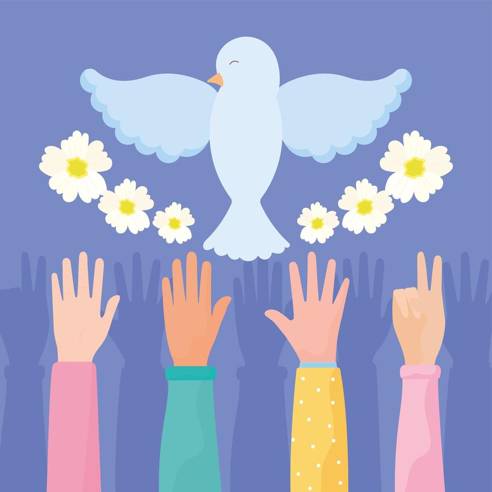 illustration de la colombe de la paix vecteur