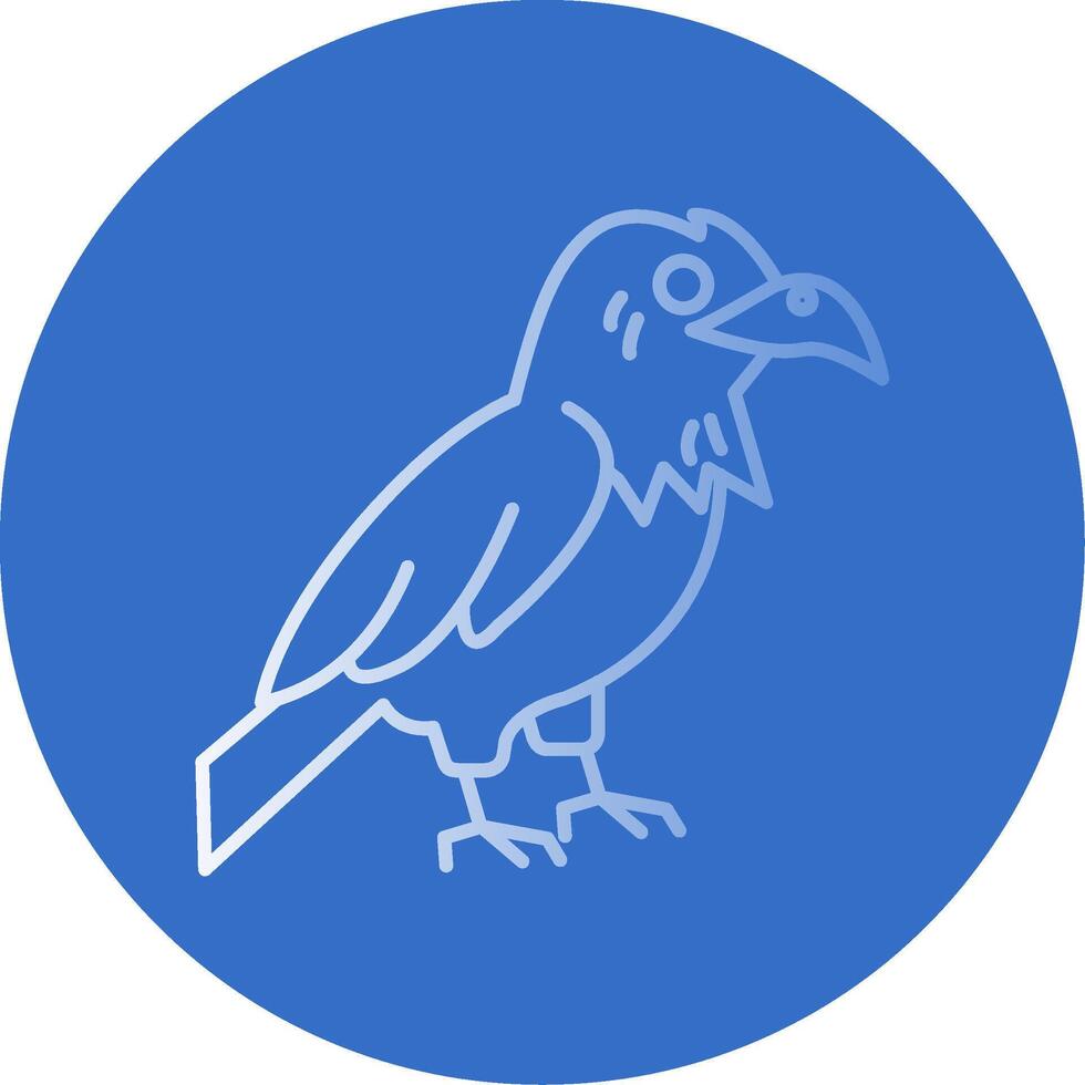 corbeau pente ligne cercle icône vecteur