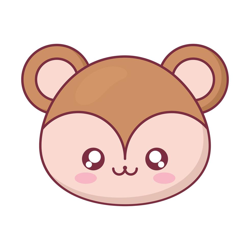 conception de vecteur de dessin animé animal singe kawaii