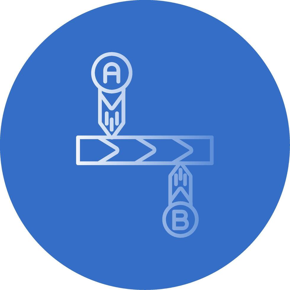 chronologie pente ligne cercle icône vecteur