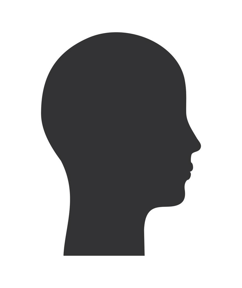 conception de silhouette de visage vecteur