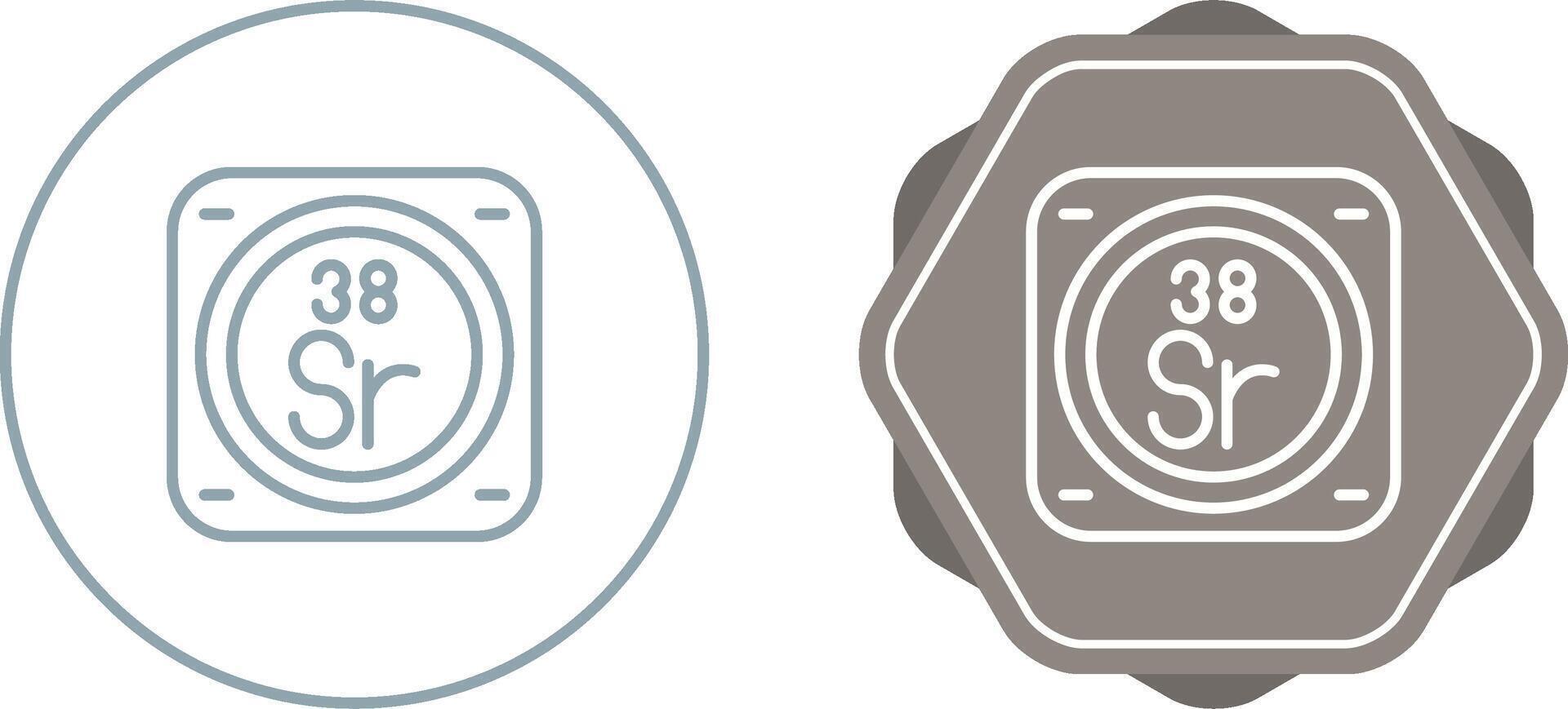 strontium vecteur icône
