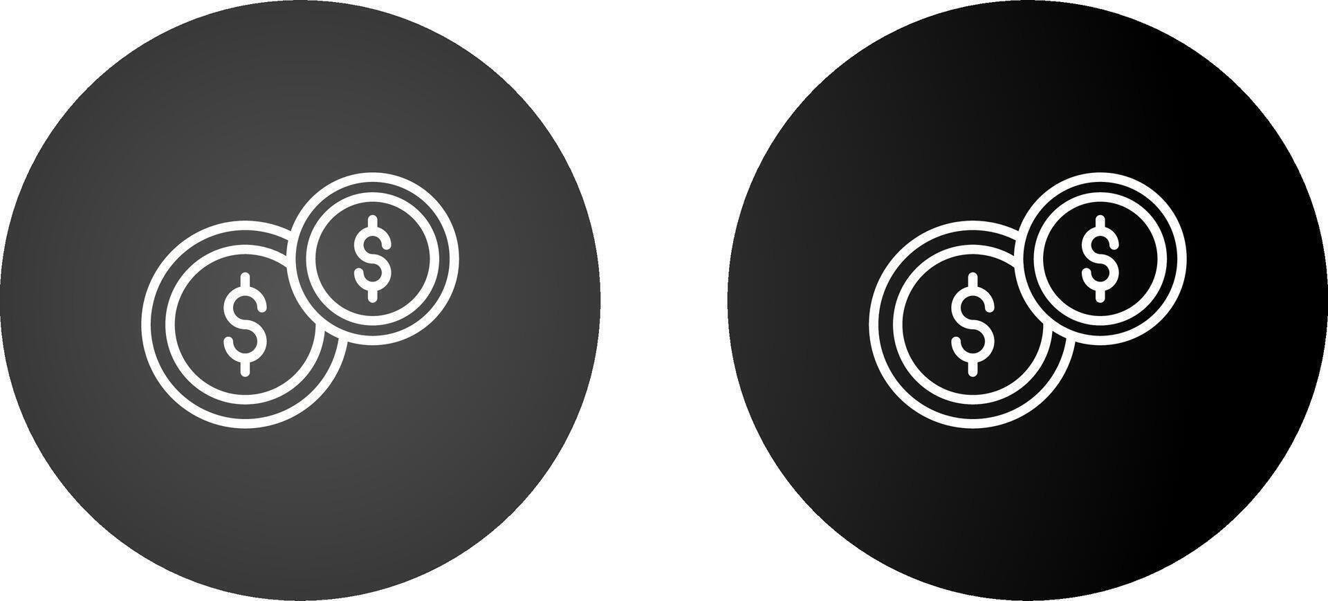 icône de vecteur de pièces de monnaie