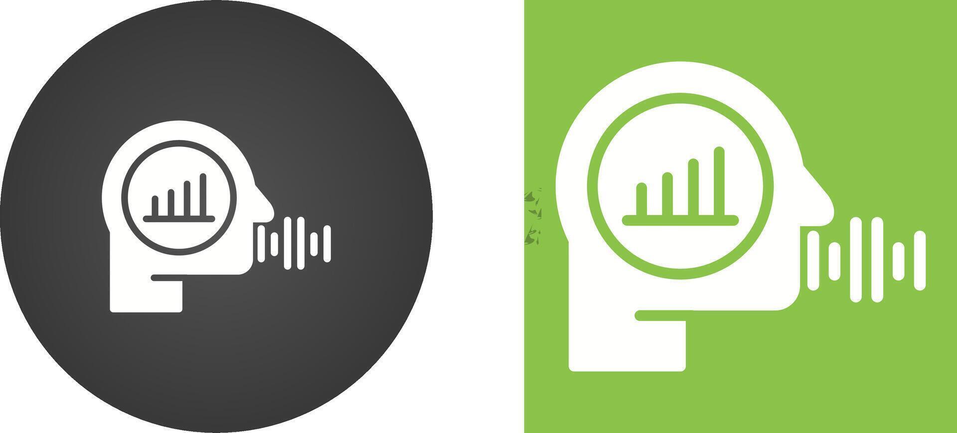 voix analytique vecteur icône