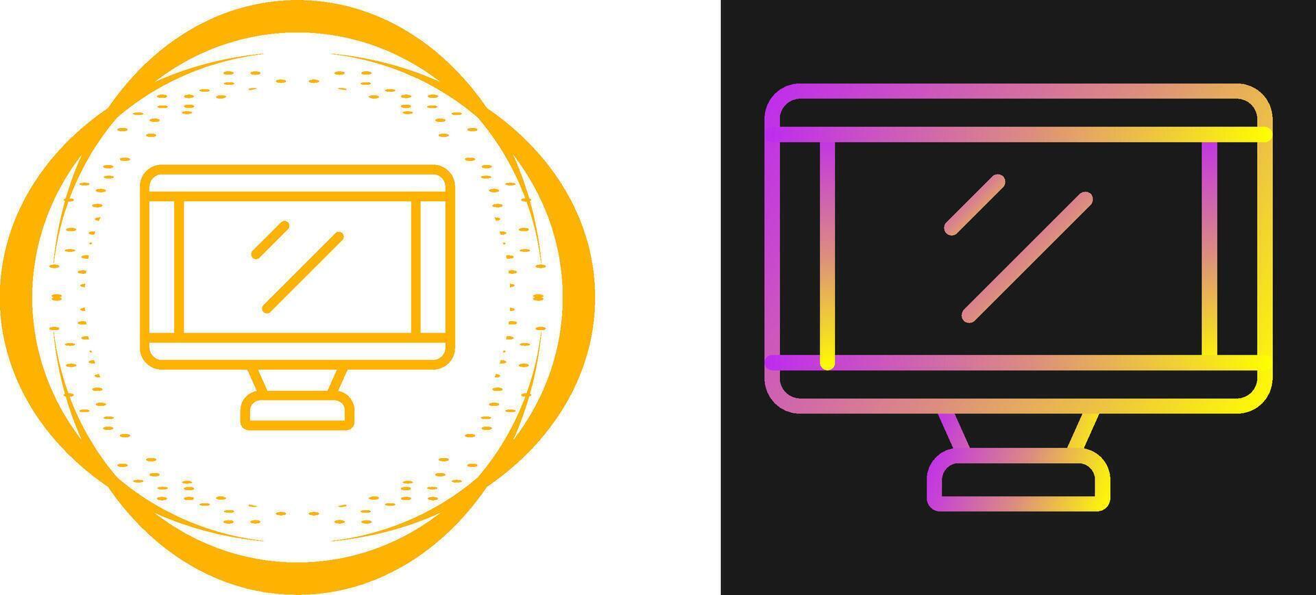 icône de vecteur de moniteur