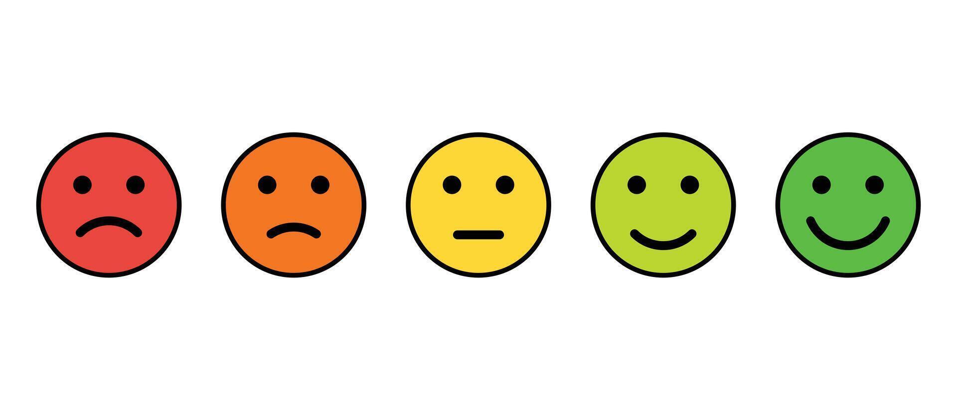 client évaluation emoji icône vecteur. consommateur la satisfaction niveau concept vecteur