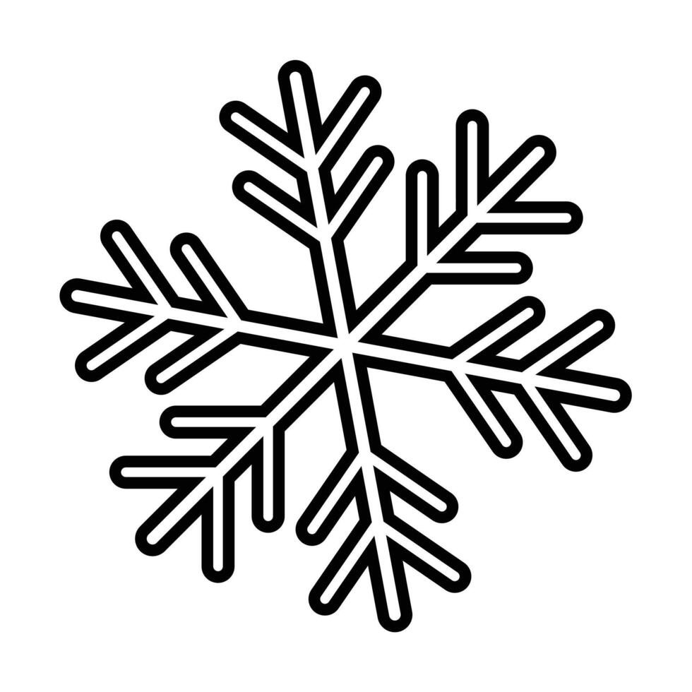 flocon de neige icône. Noël et hiver thème. Facile neige plat noir illustration sur blanc Contexte. eps dix vecteur