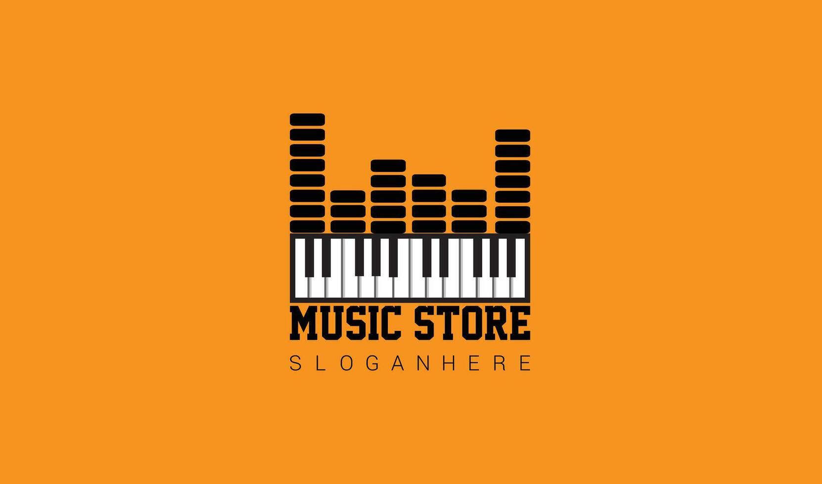 logo concept son de piano vecteur