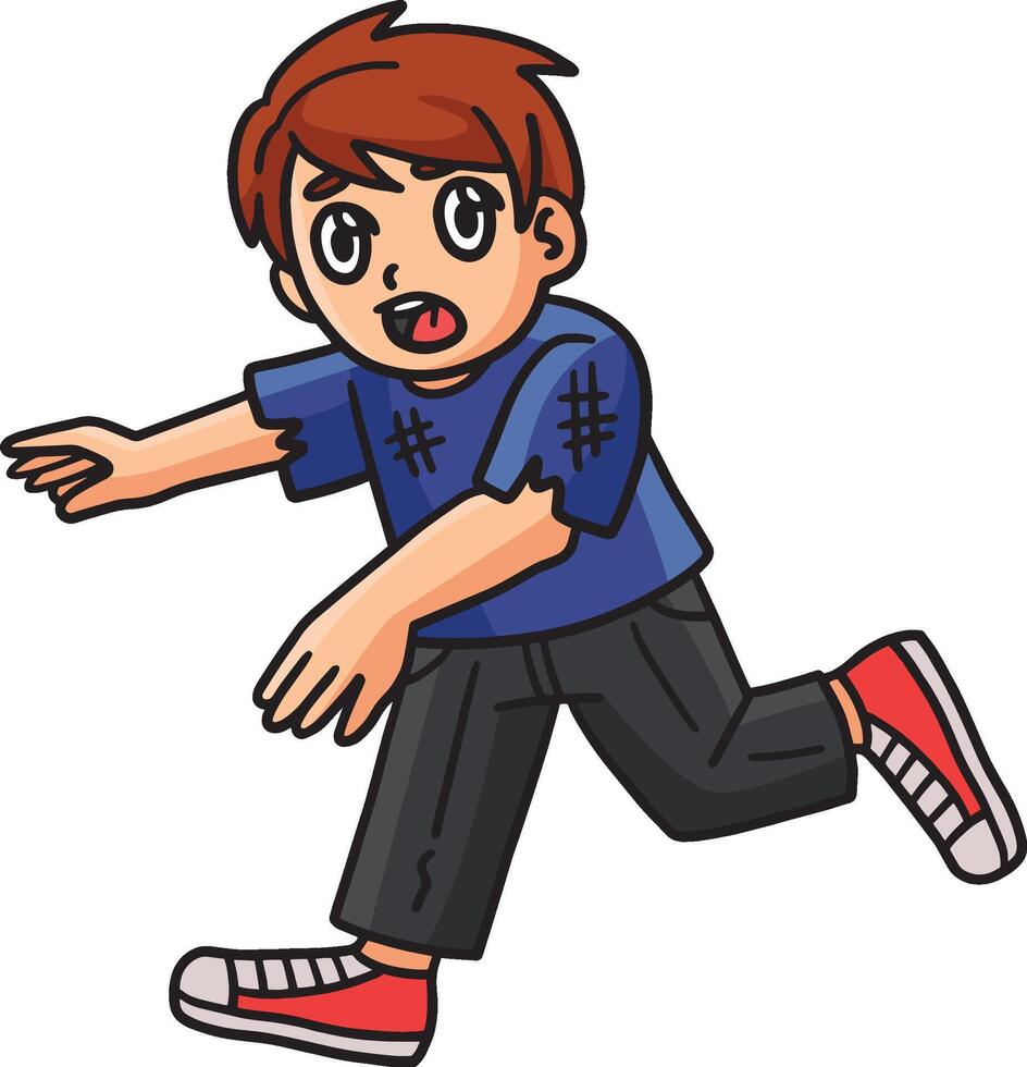 enfant fonctionnement dessin animé coloré clipart illustration vecteur