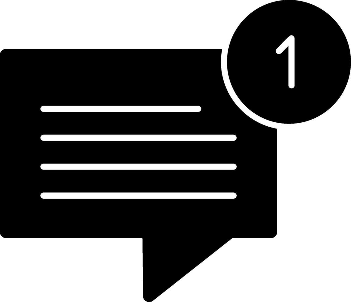icône de glyphe de message vecteur