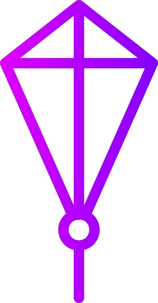 cerf-volant linéaire pente icône vecteur